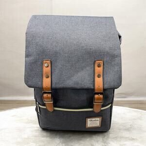 Feskin Unisex Professional Slim Rucksack Travel Business Laptop Canvas Backpack